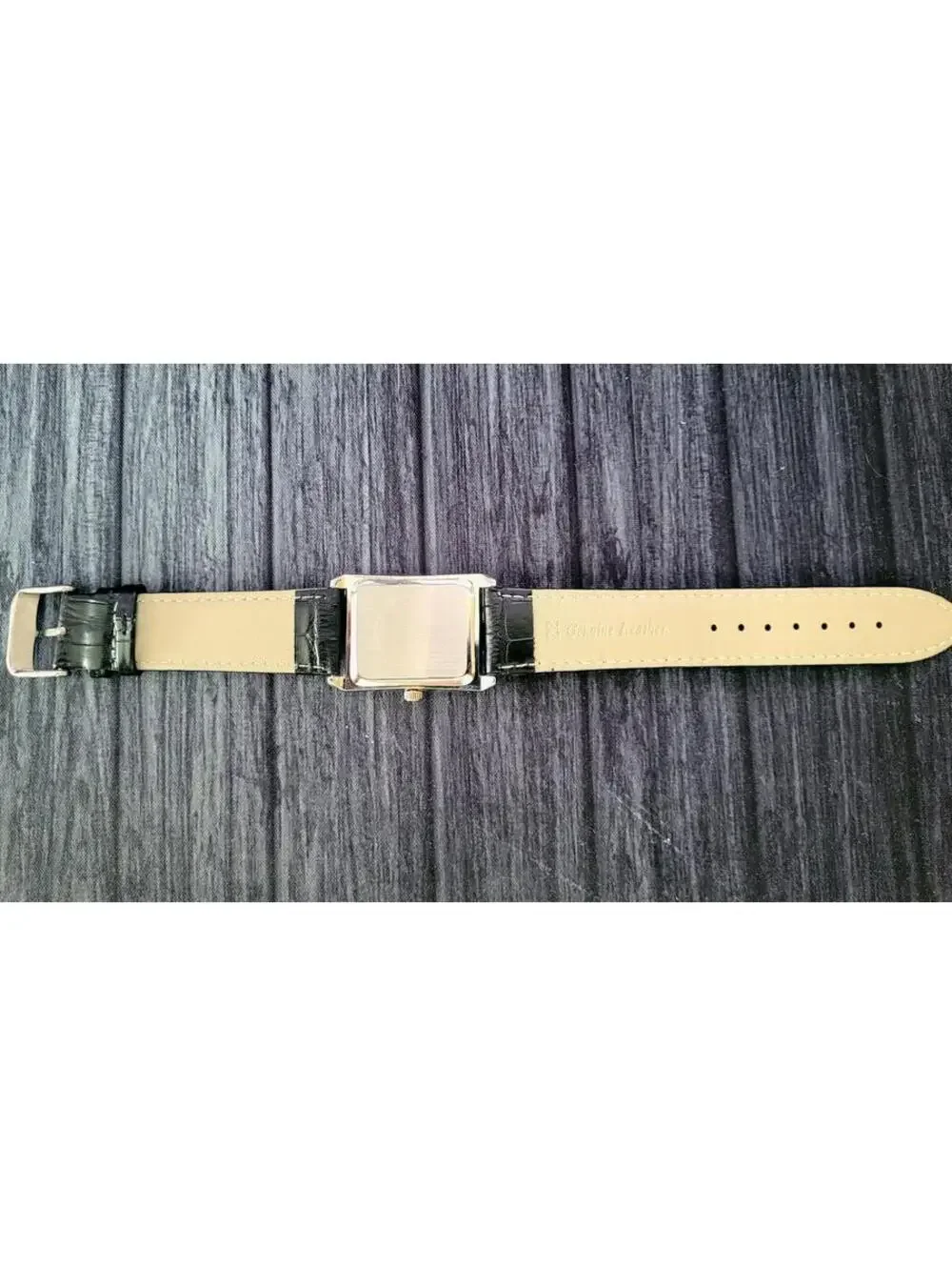 Rare Vintage Van Heusen‎ Diamond Mens Bold Tank Dress Watch